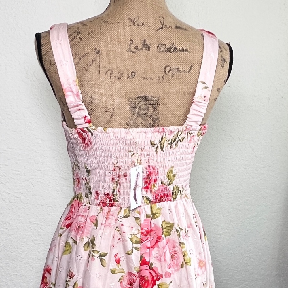 Floral Pink Vintage-Style Sundress - Picture 5 of 12